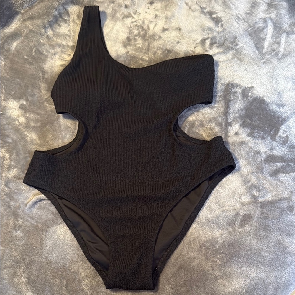 Victoria Secret PINK 2x xx Black One Piece Swimsuit